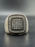Gold Plated Stainless Steel CZ Diamond Ring – 16.2mm Wide, Size 10
