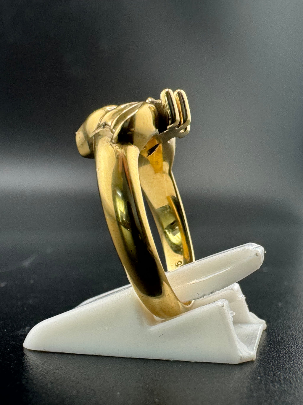 Gold Plated 925 Sterling Silver Claddagh Ring – Size 7, 7.15 Grams