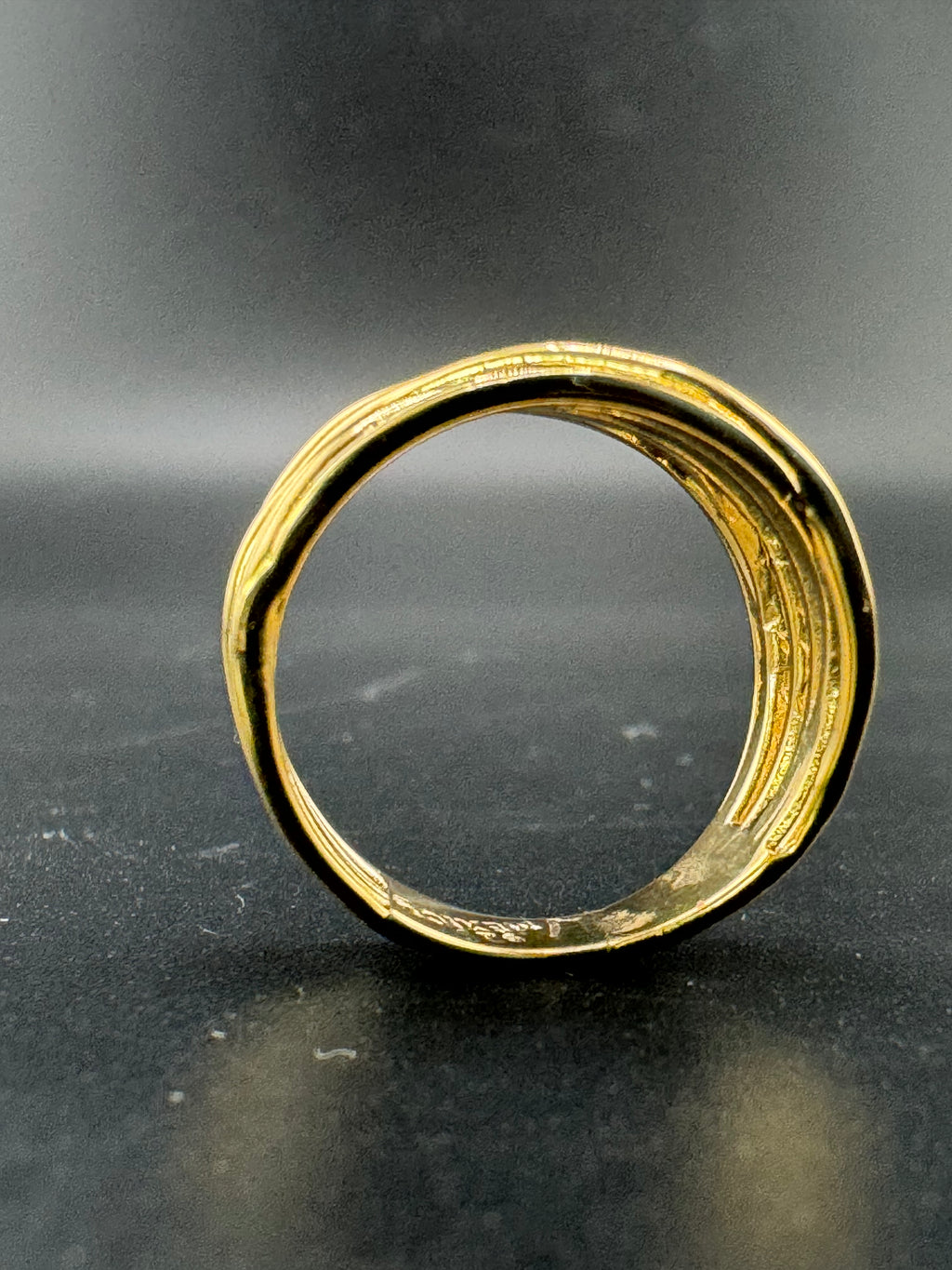 Gold Plated Sterling Silver Woven Style Ring – Size 7, 5 Grams