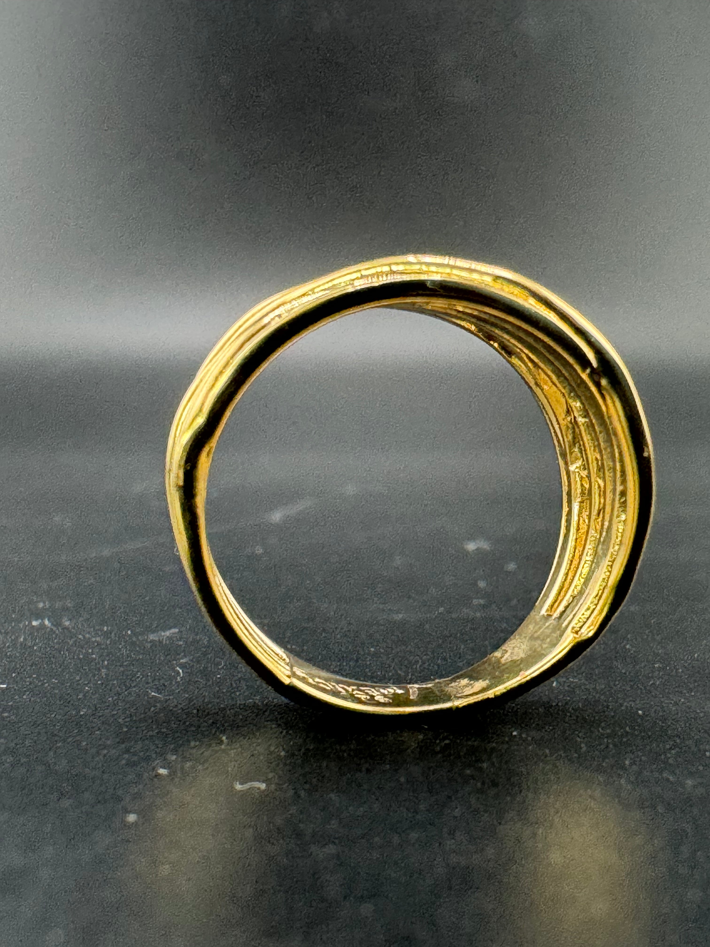 Gold Plated Sterling Silver Woven Style Ring – Size 7, 5 Grams