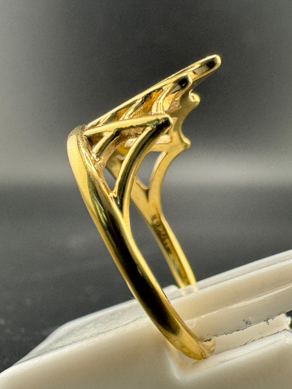 Gold Bonded Sterling Silver Spider Web Ring – Size 6.25, 2.06 Grams