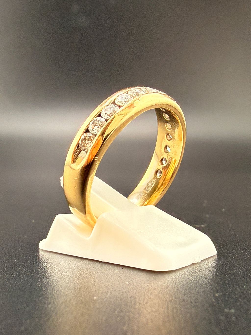 Mens diamond band  14k gold