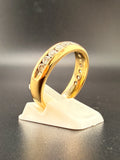 Mens diamond band  14k gold