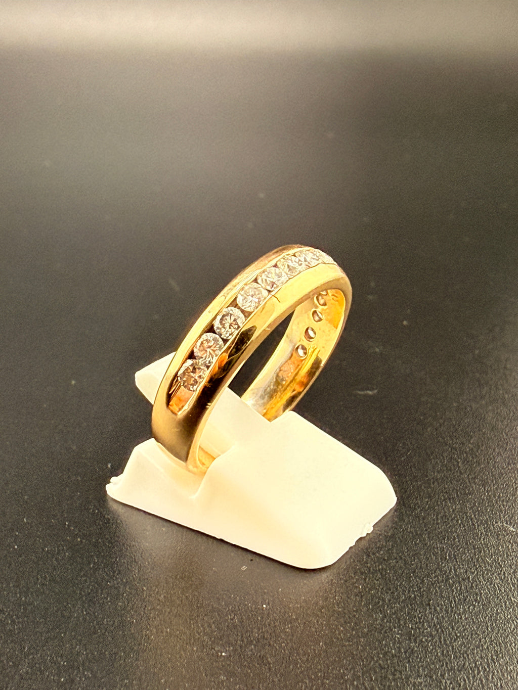 Mens diamond band  14k gold
