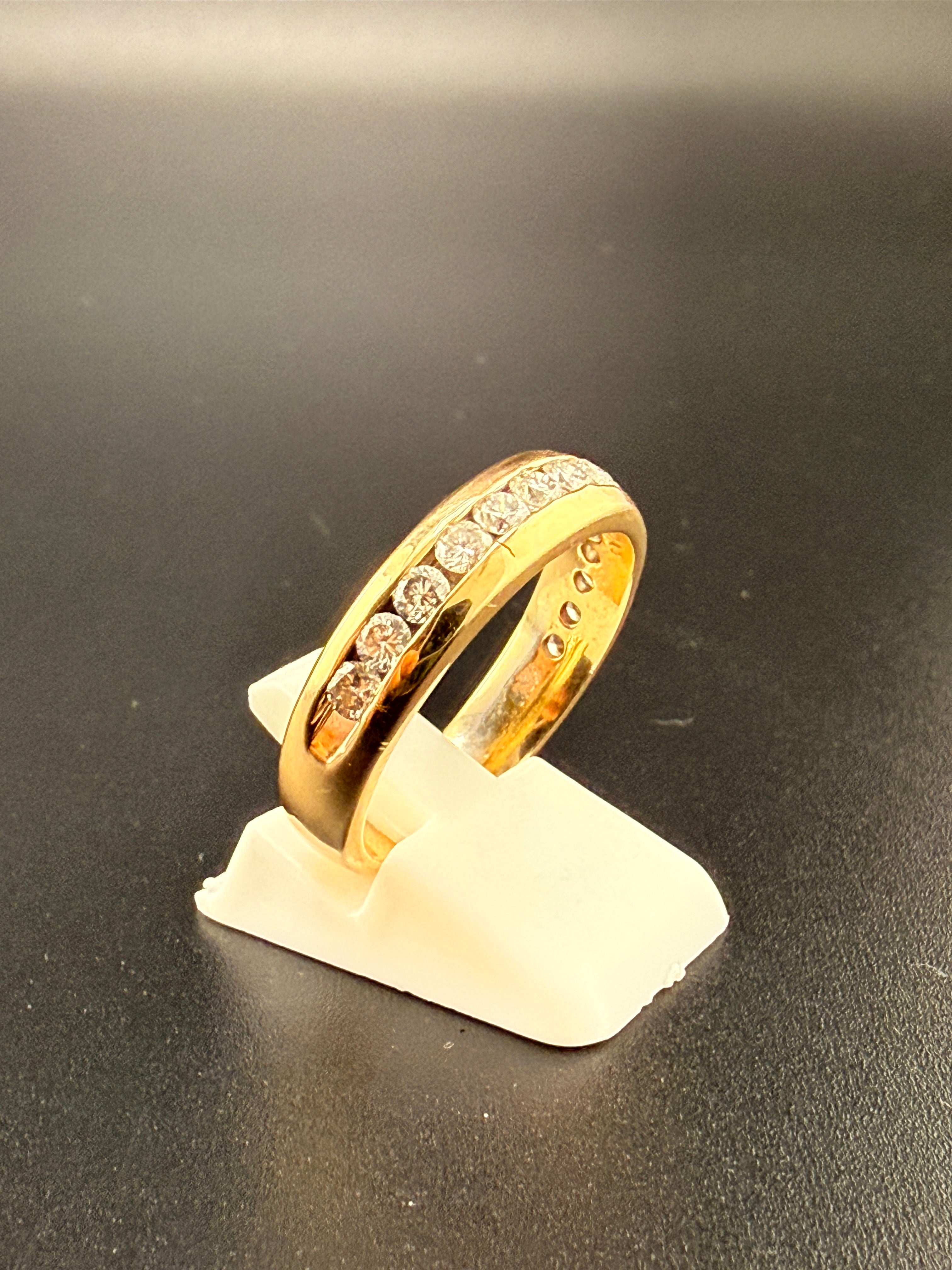 Mens diamond band  14k gold