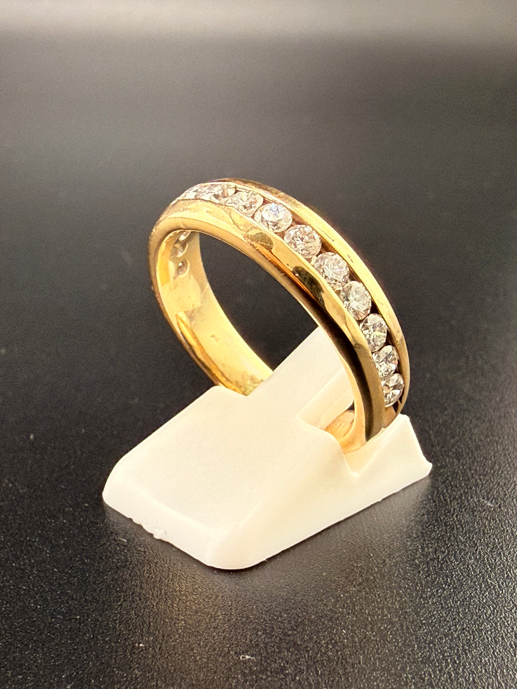 Mens diamond band  14k gold