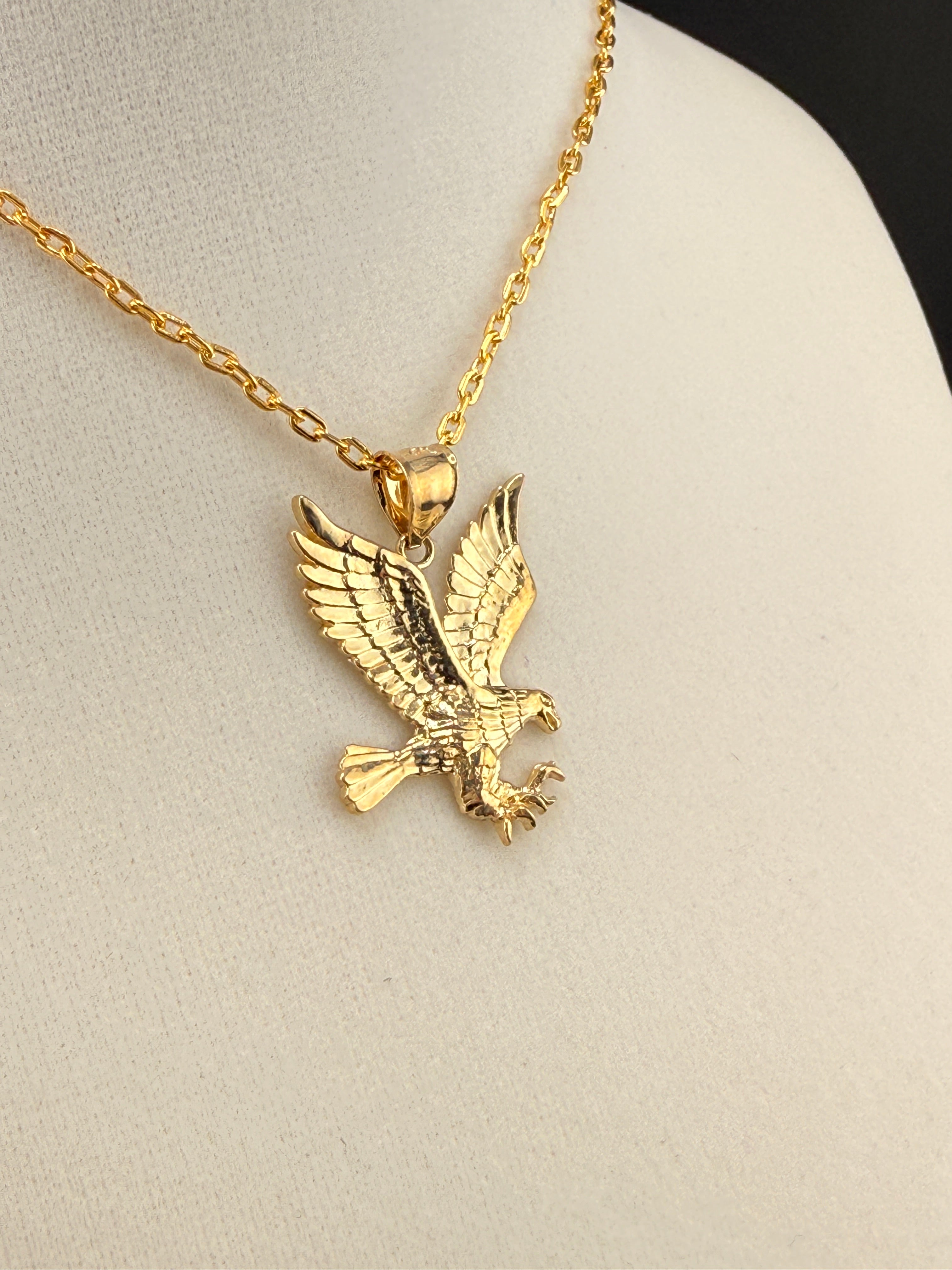 14k Gold Eagle pendant