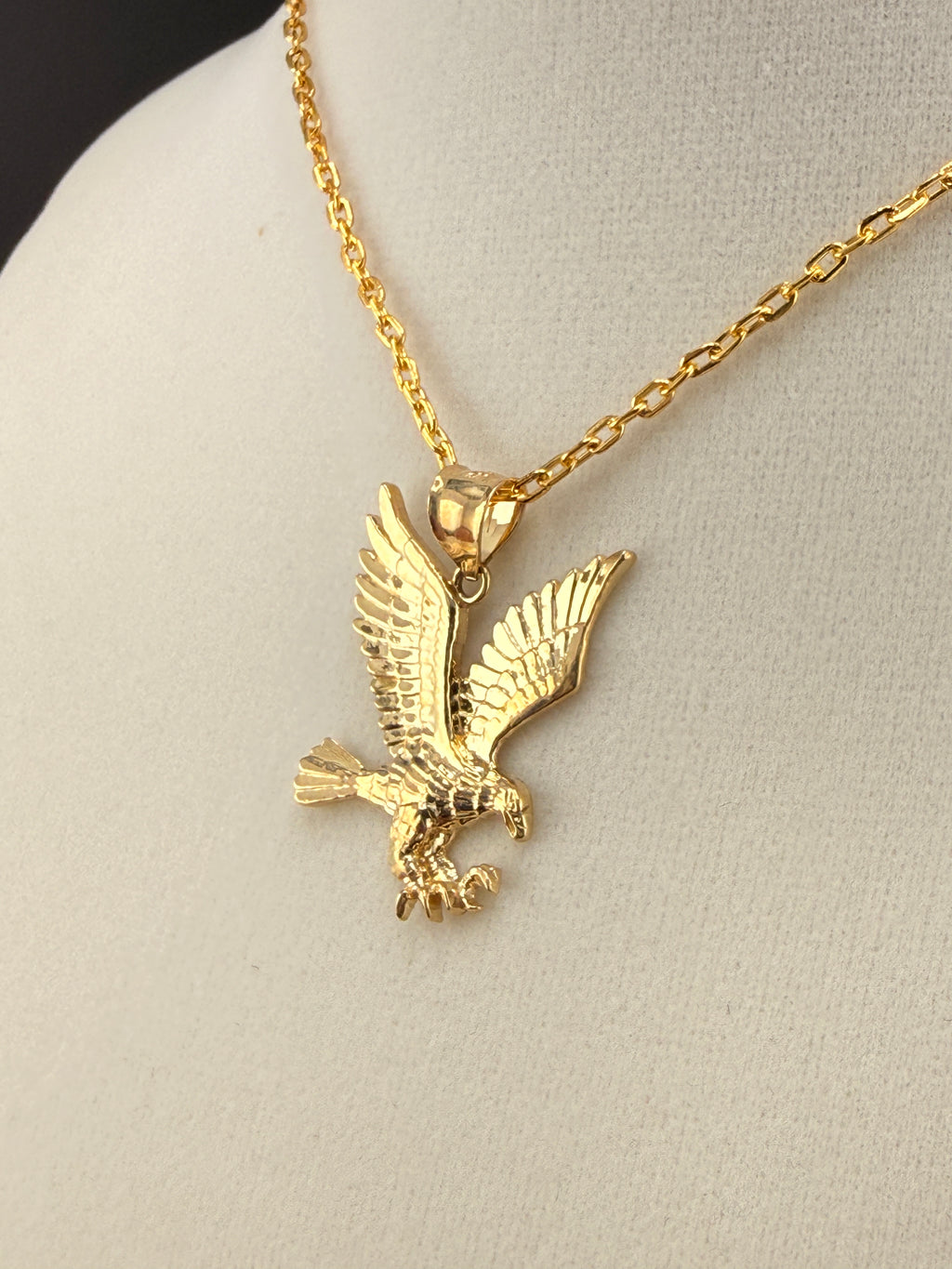 14k Gold Eagle pendant