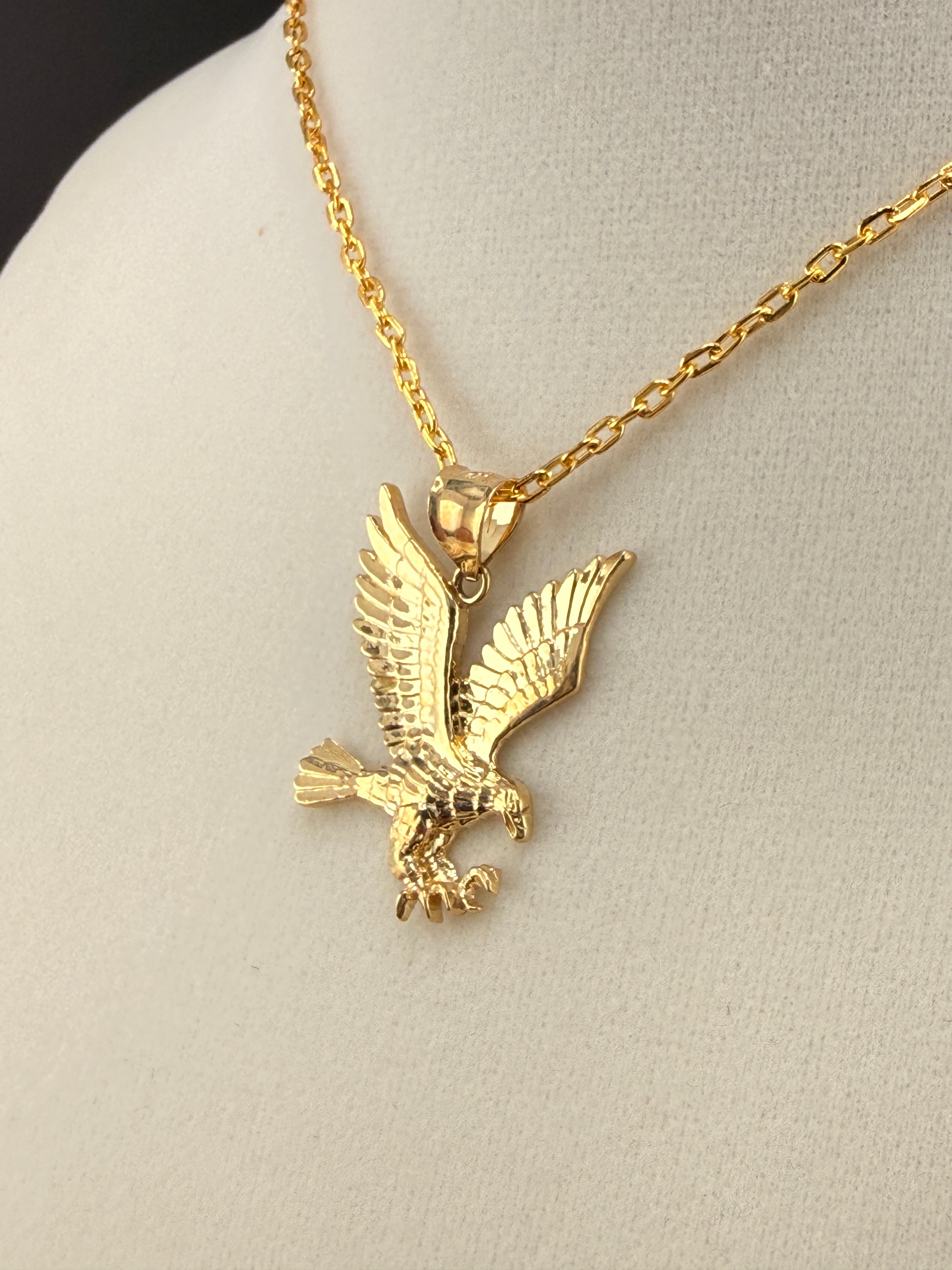 14k Gold Eagle pendant