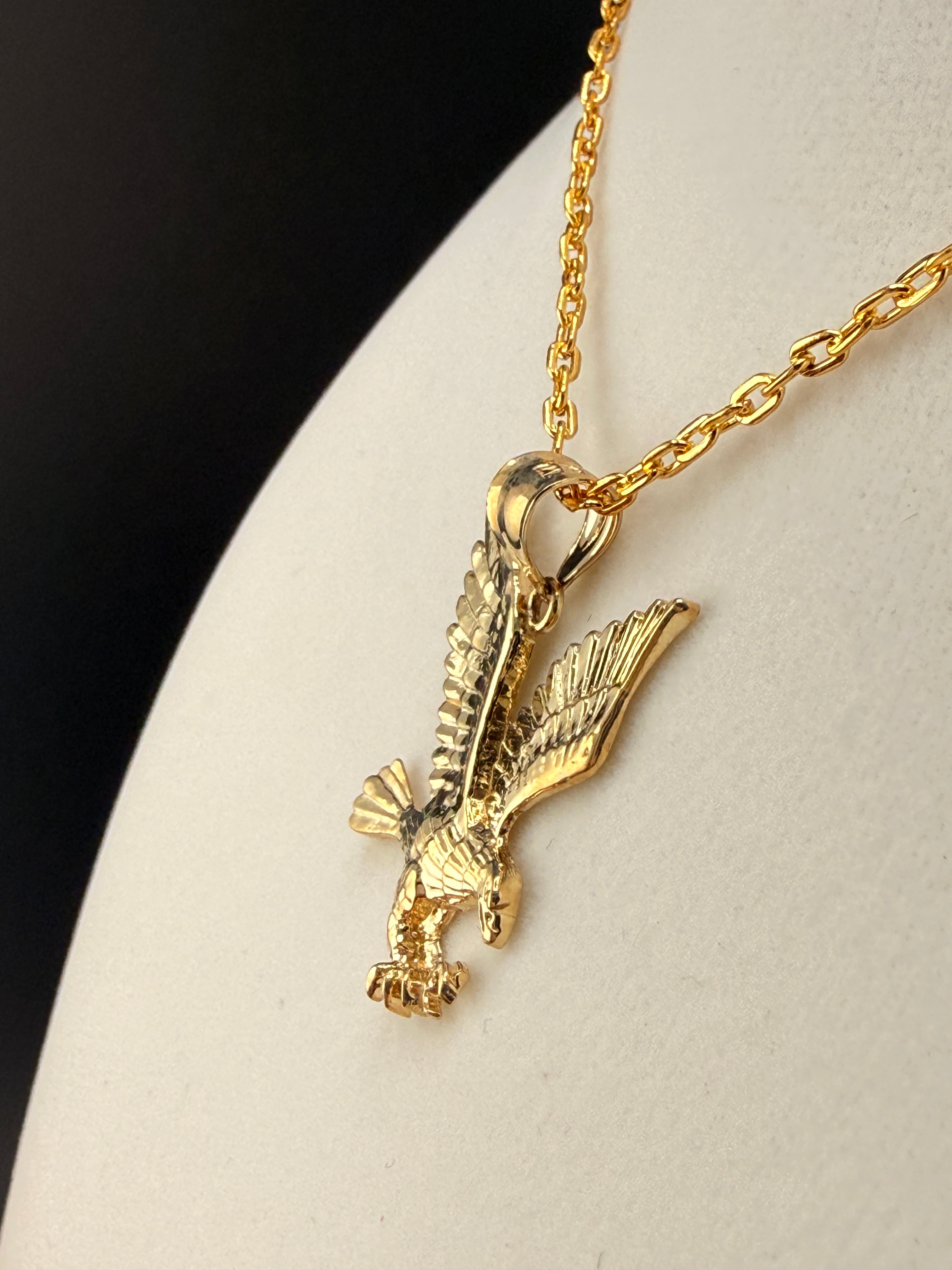 14k Gold Eagle pendant