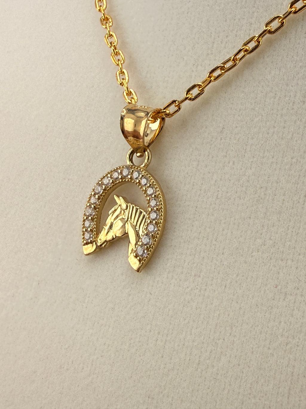 14k Gold Horseshoe Pendant