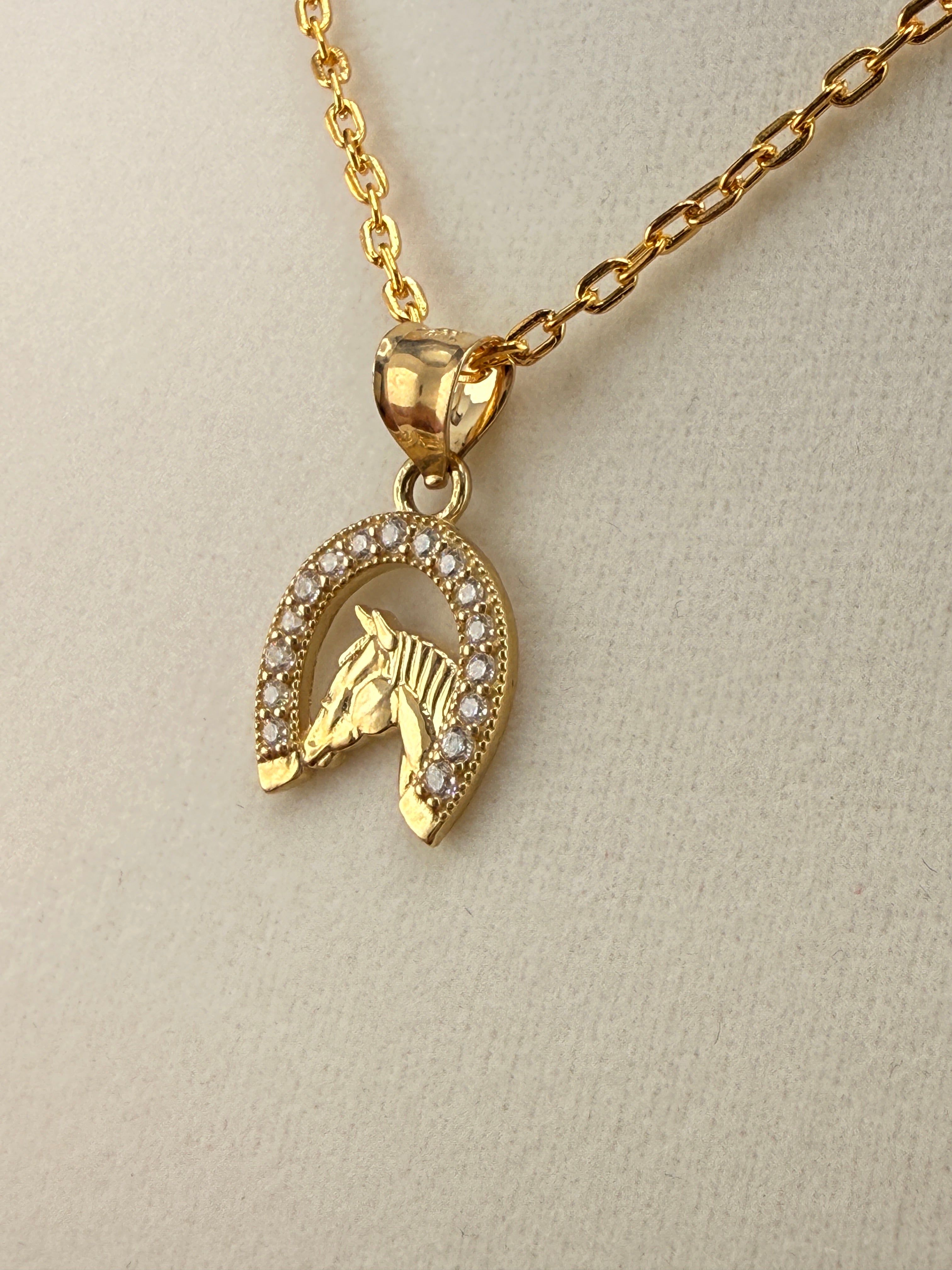 14k Gold Horseshoe Pendant