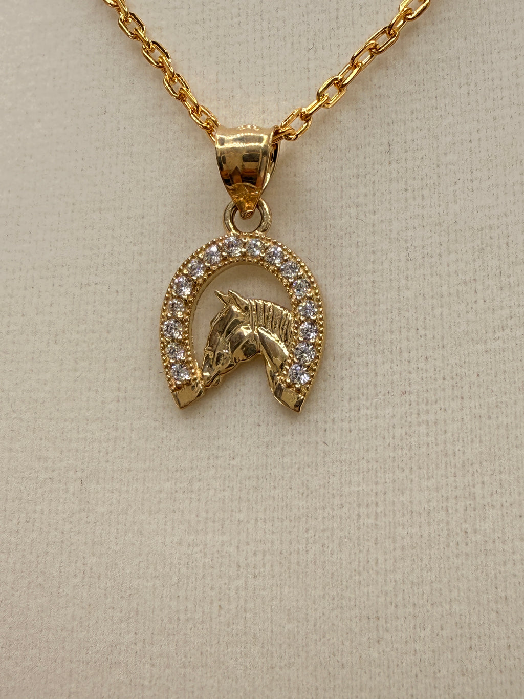 14k Gold Horseshoe Pendant