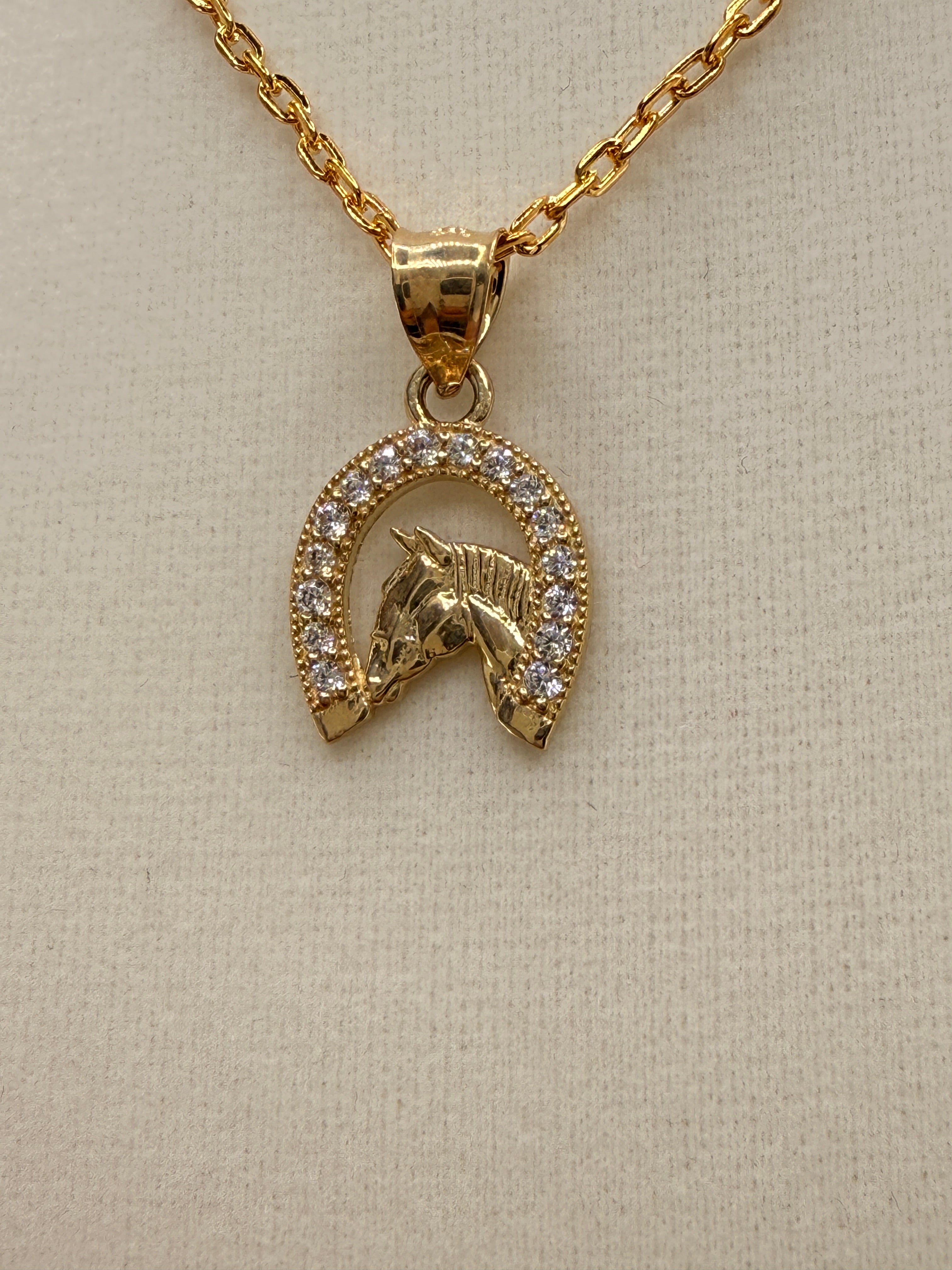 14k Gold Horseshoe Pendant