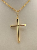 14K Solid Gold Cross Pendant