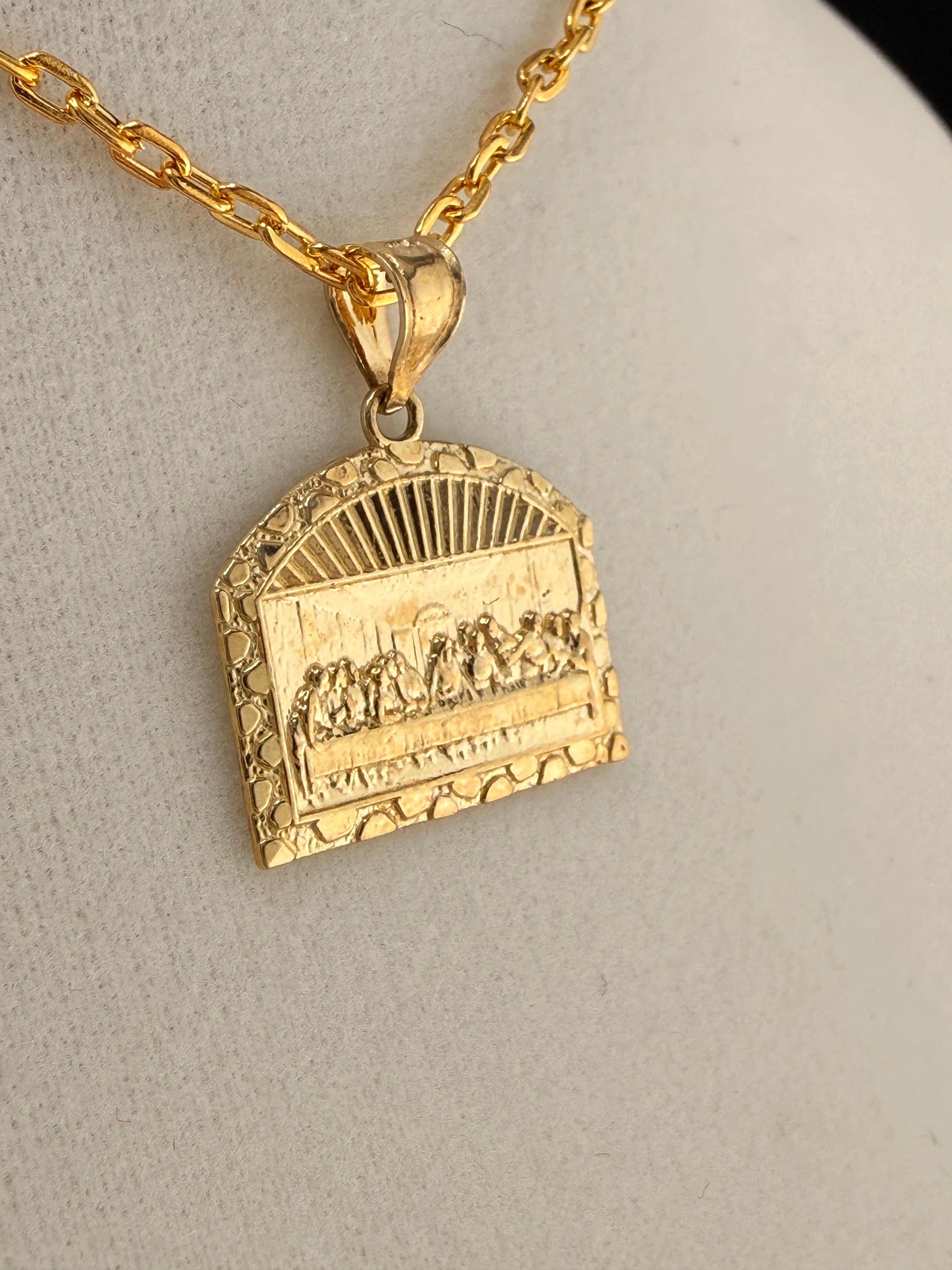 14K Solid Gold “The Last Supper” Pendant