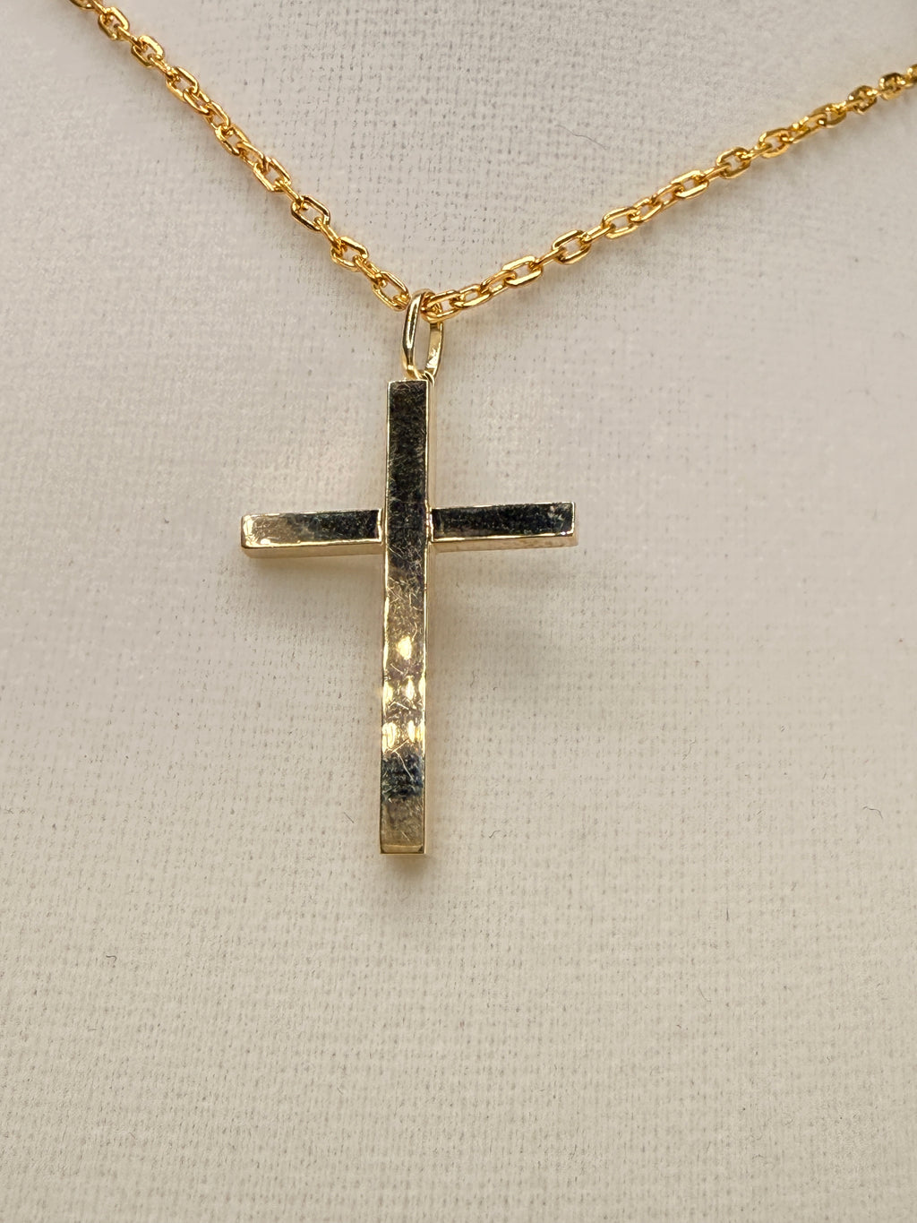 14K Solid Gold Cross Pendant