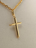 14K Solid Gold Small Cross Pendant