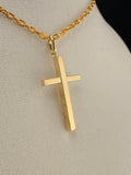 14K Solid Gold Small Cross Pendant