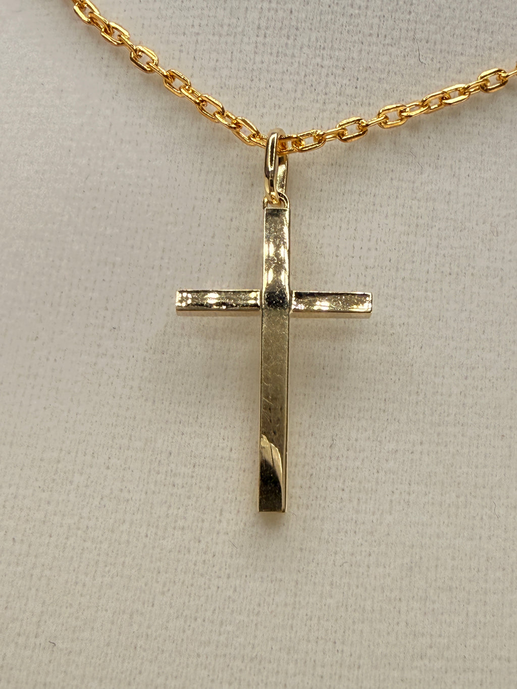 14K Solid Gold Small Cross Pendant