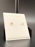 14K Gold 0.10 CT CZ Diamond Stud Earrings