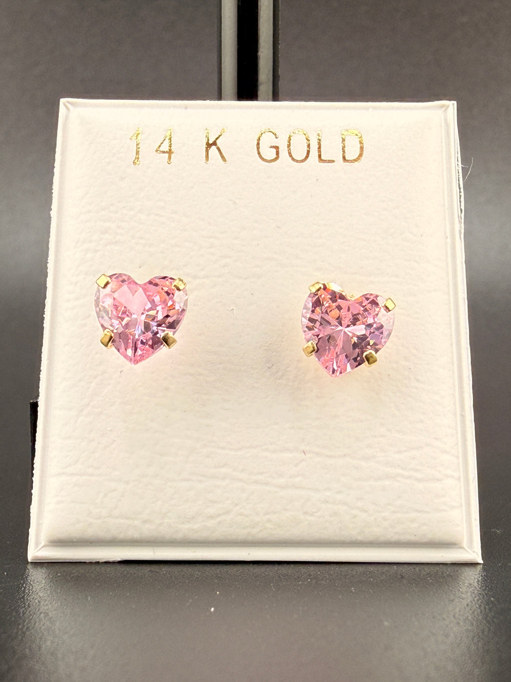 14K Gold 2CT CZ Diamond Stud Earrings
