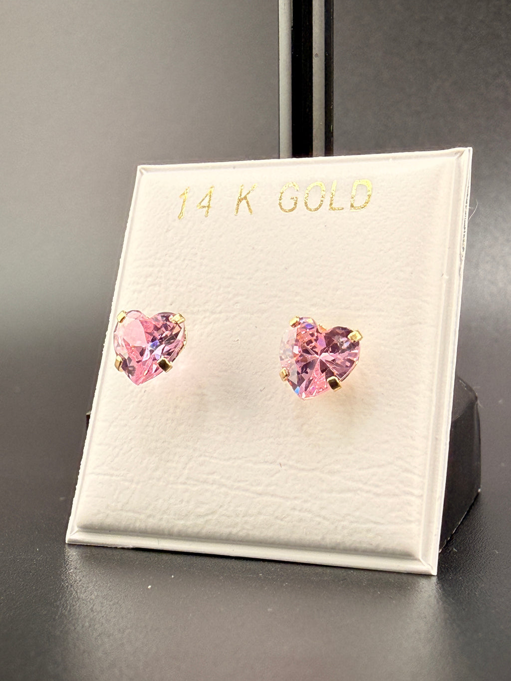 14K Gold 2CT CZ Diamond Stud Earrings