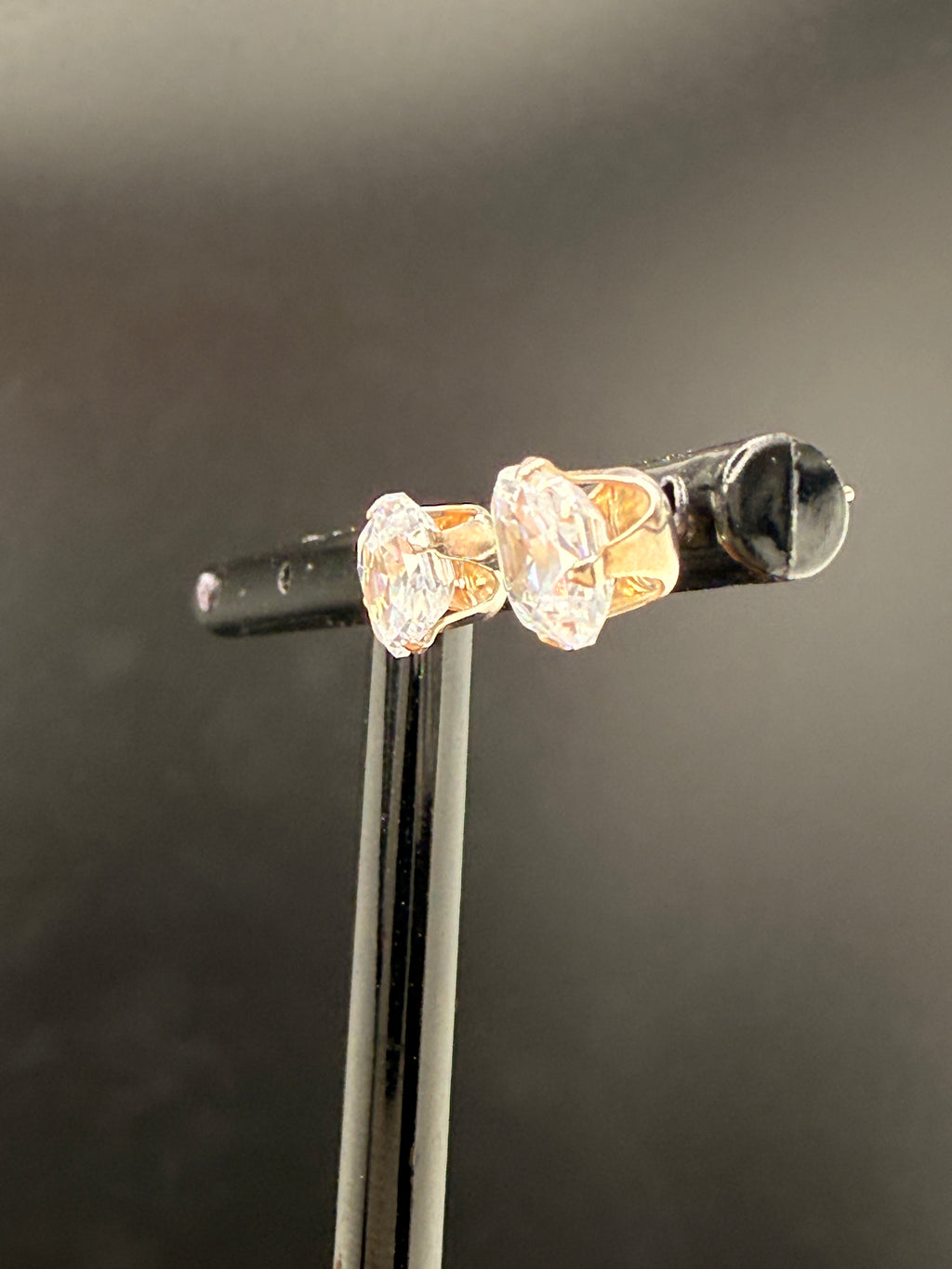 925 Sterling Silver 1 CT CZ Diamond Stud Earrings