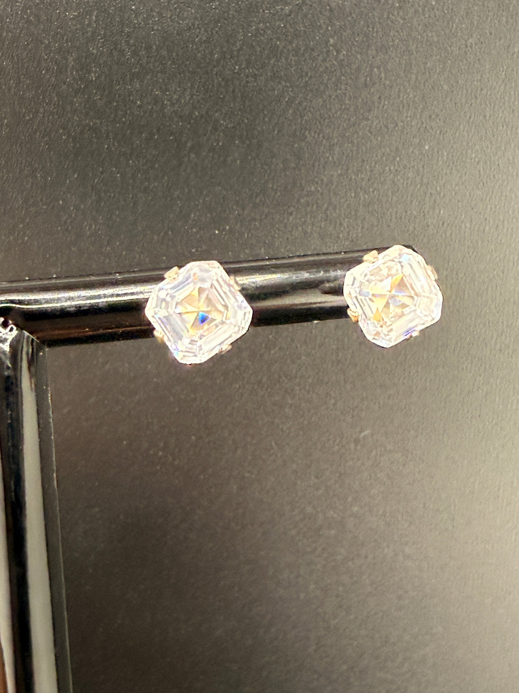 925 Sterling Silver 1 CT CZ Diamond Stud Earrings