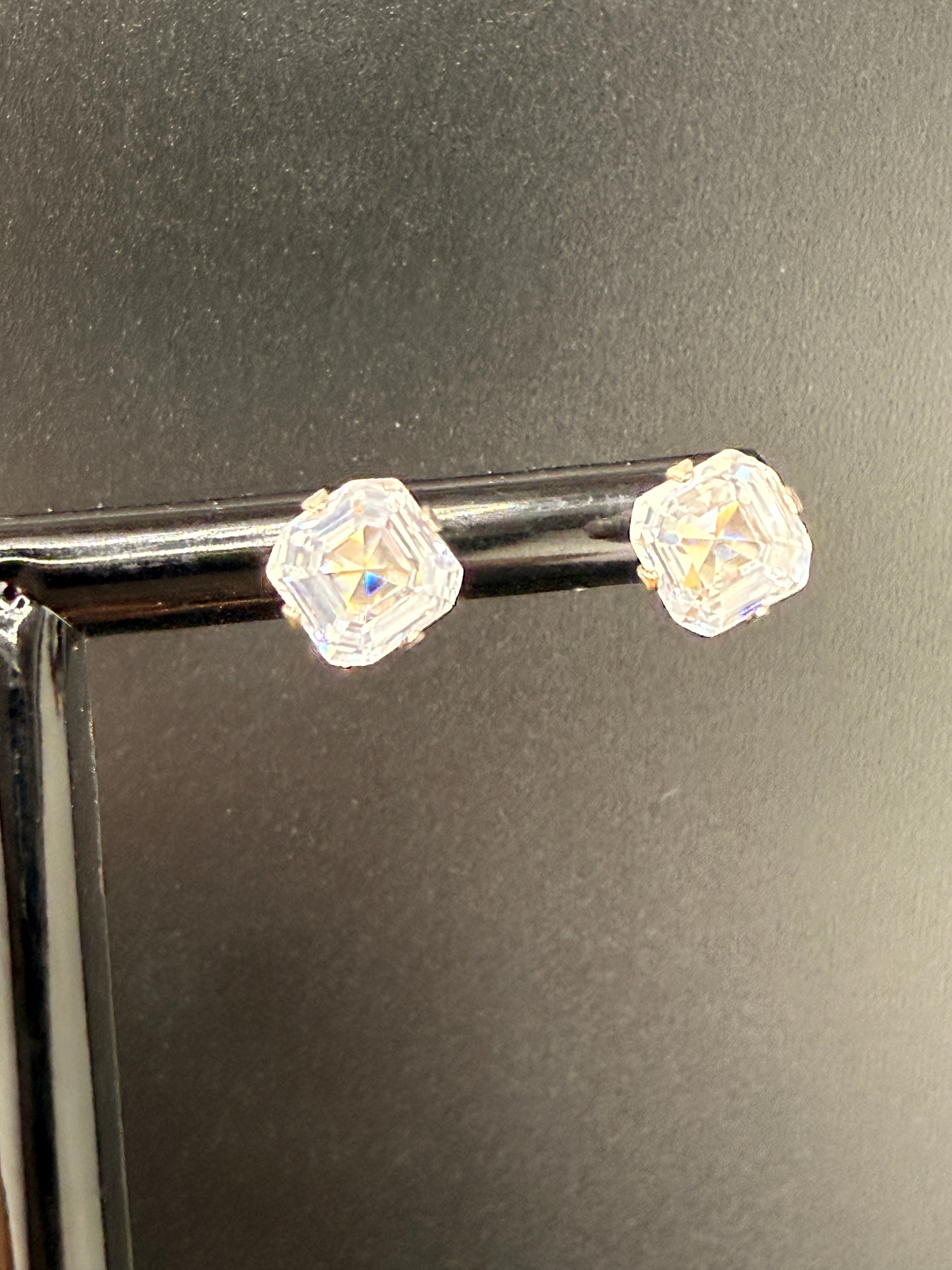 925 Sterling Silver 1 CT CZ Diamond Stud Earrings