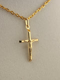 10K Solid Gold Jesus on Cross Pendant