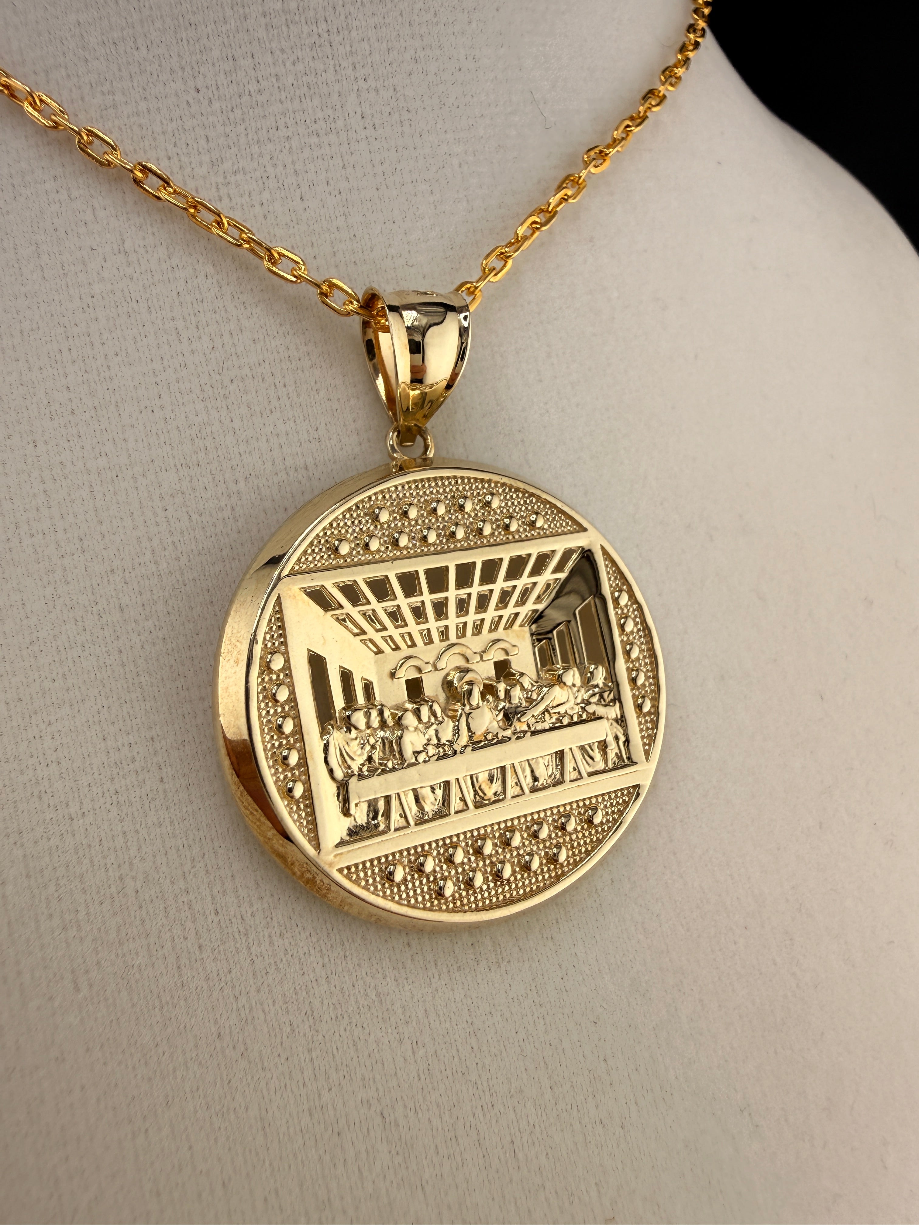 10K Solid Gold “The Last Supper” Pendant