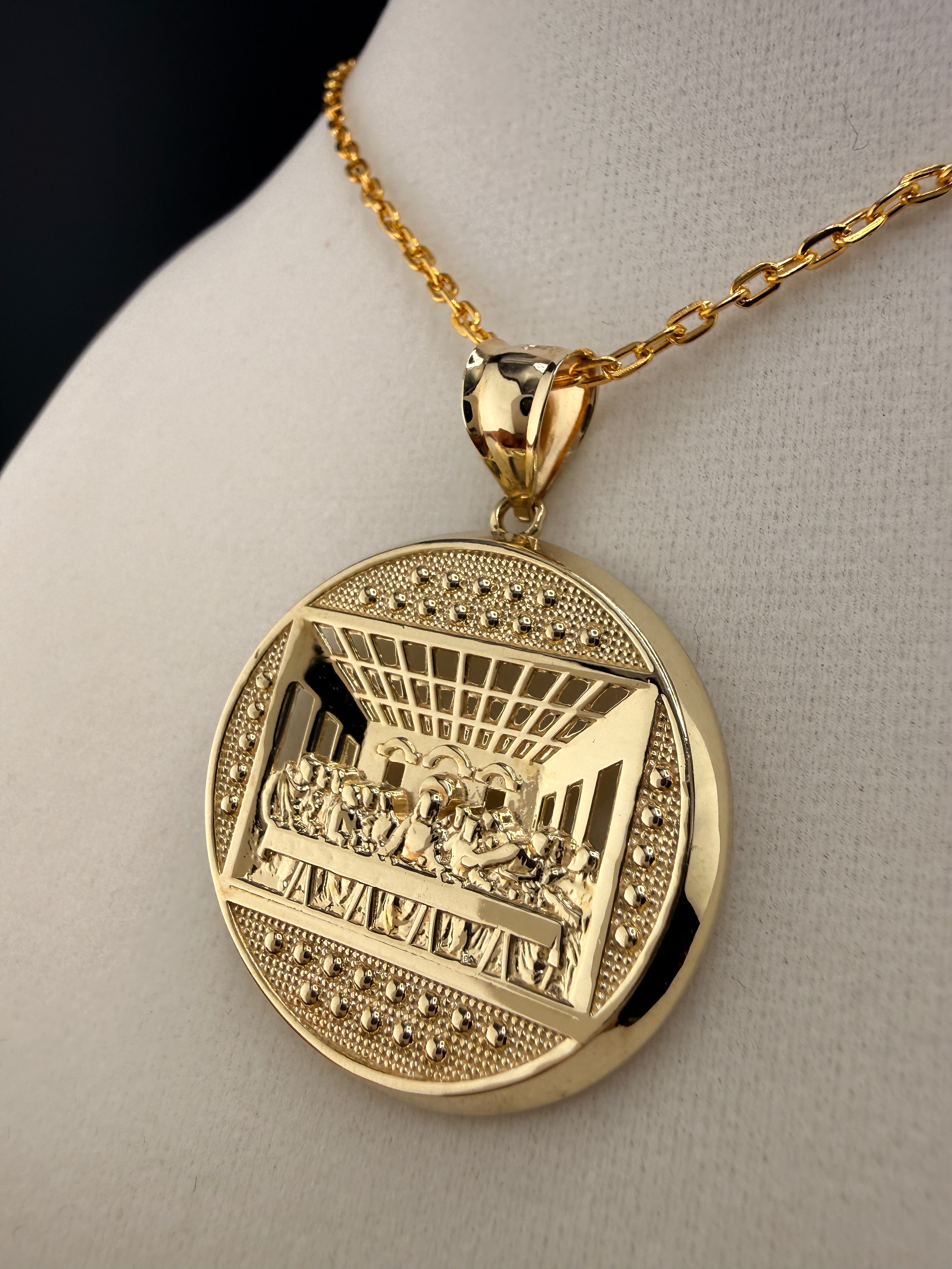 10K Solid Gold “The Last Supper” Pendant