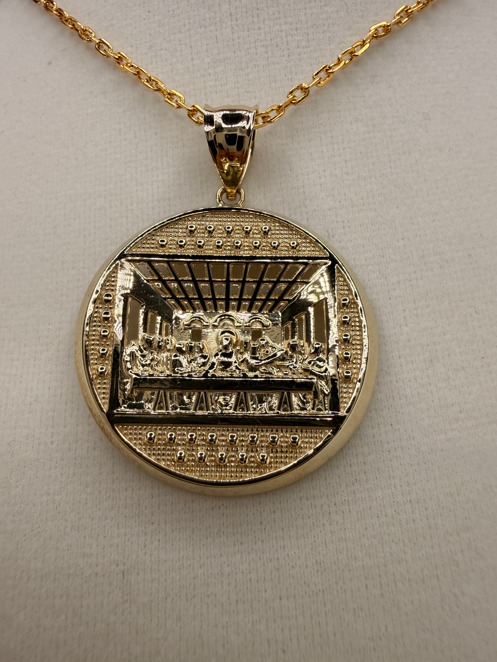 10K Solid Gold “The Last Supper” Pendant