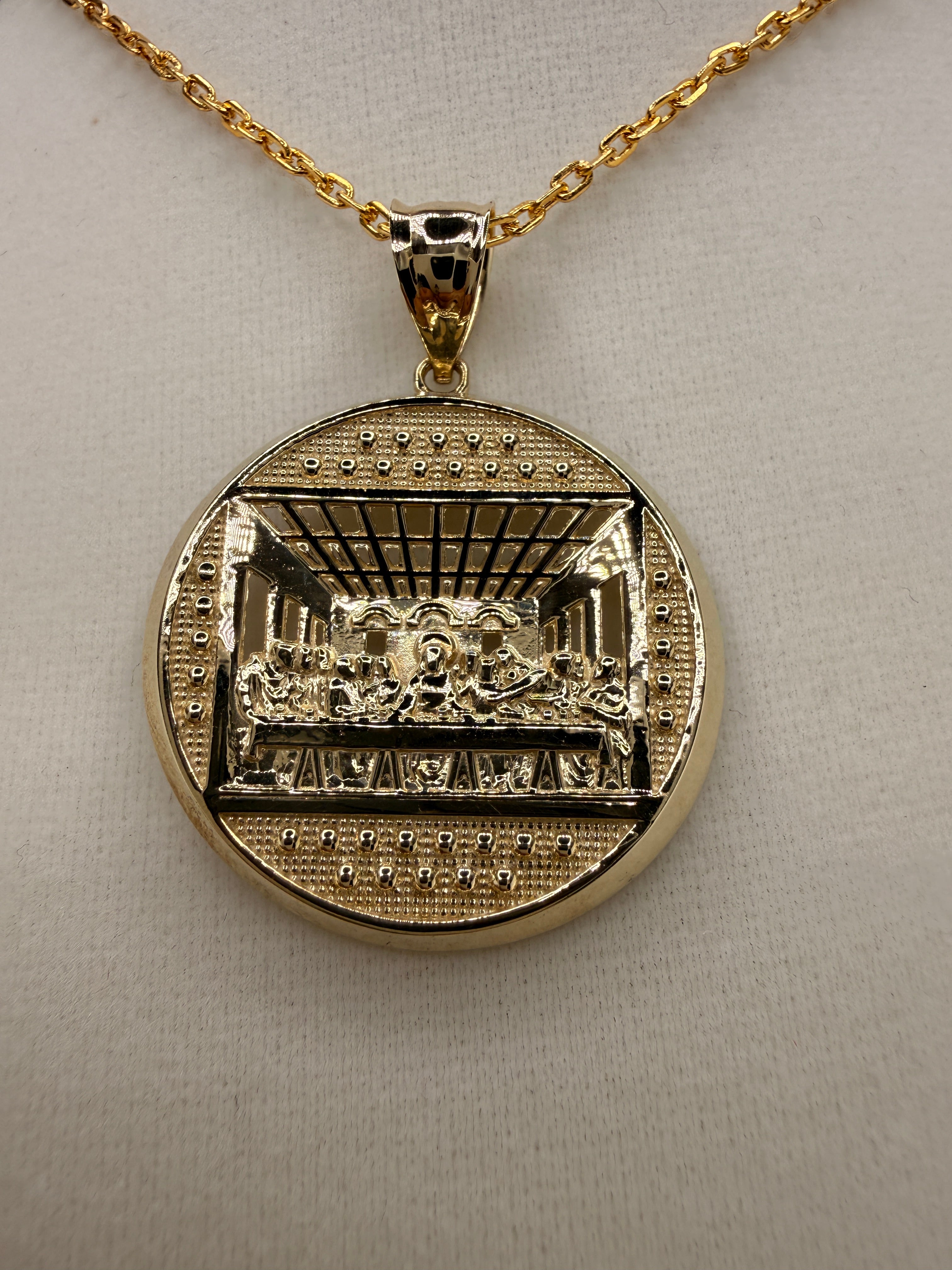 10K Solid Gold “The Last Supper” Pendant