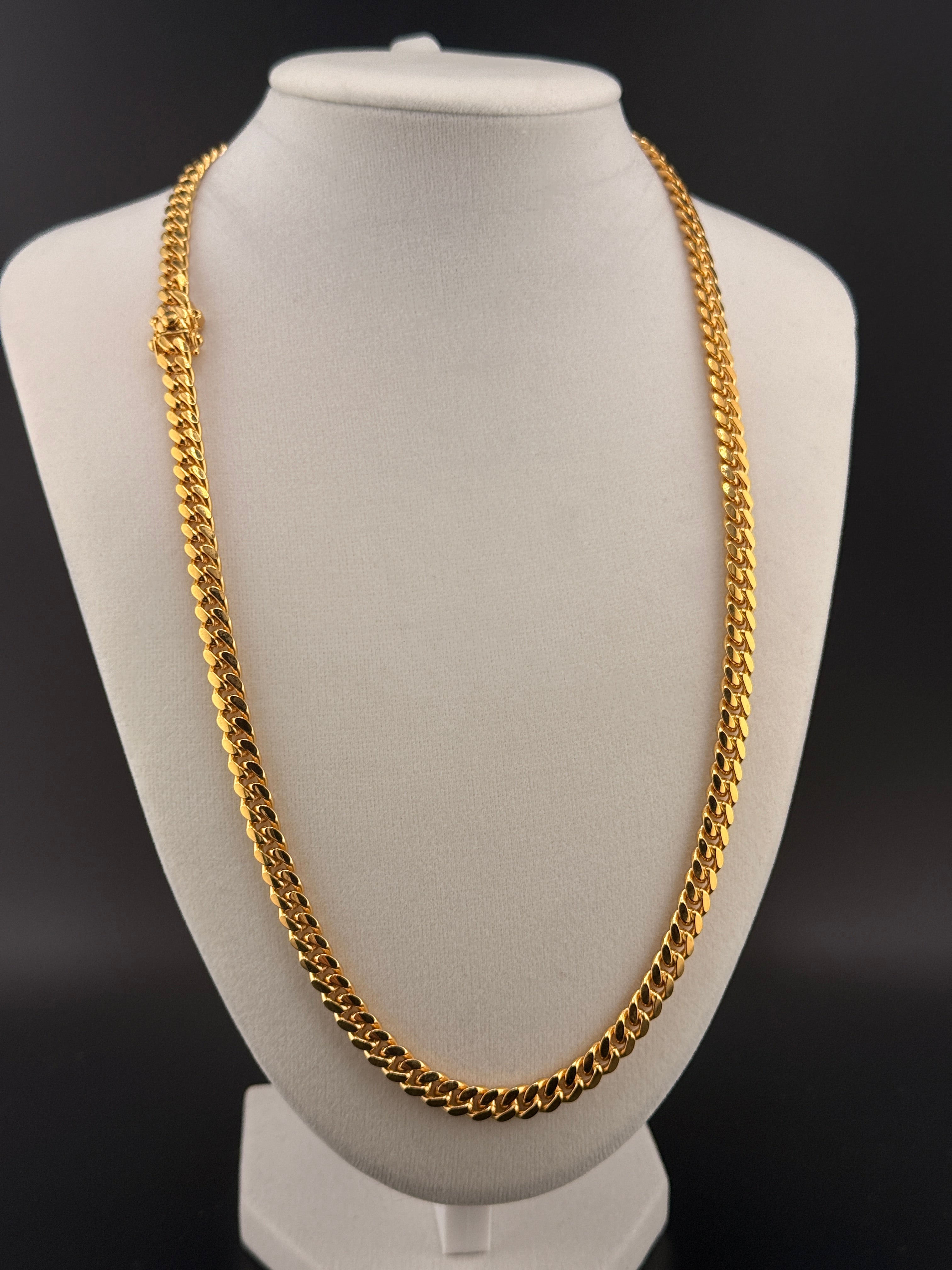 14Kt Gold Bonded over Sterling Silver Cuban Link Chain Necklace