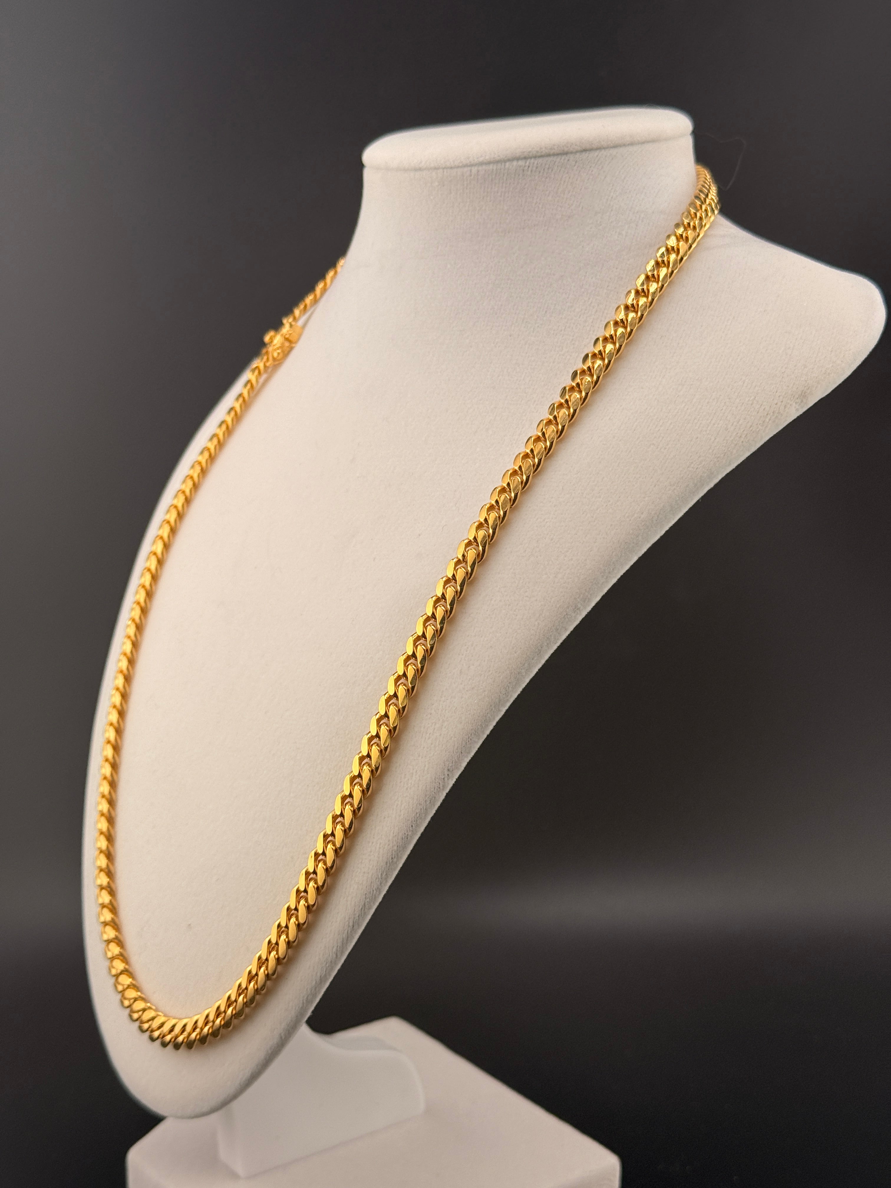14Kt Gold Bonded over Sterling Silver Cuban Link Chain Necklace