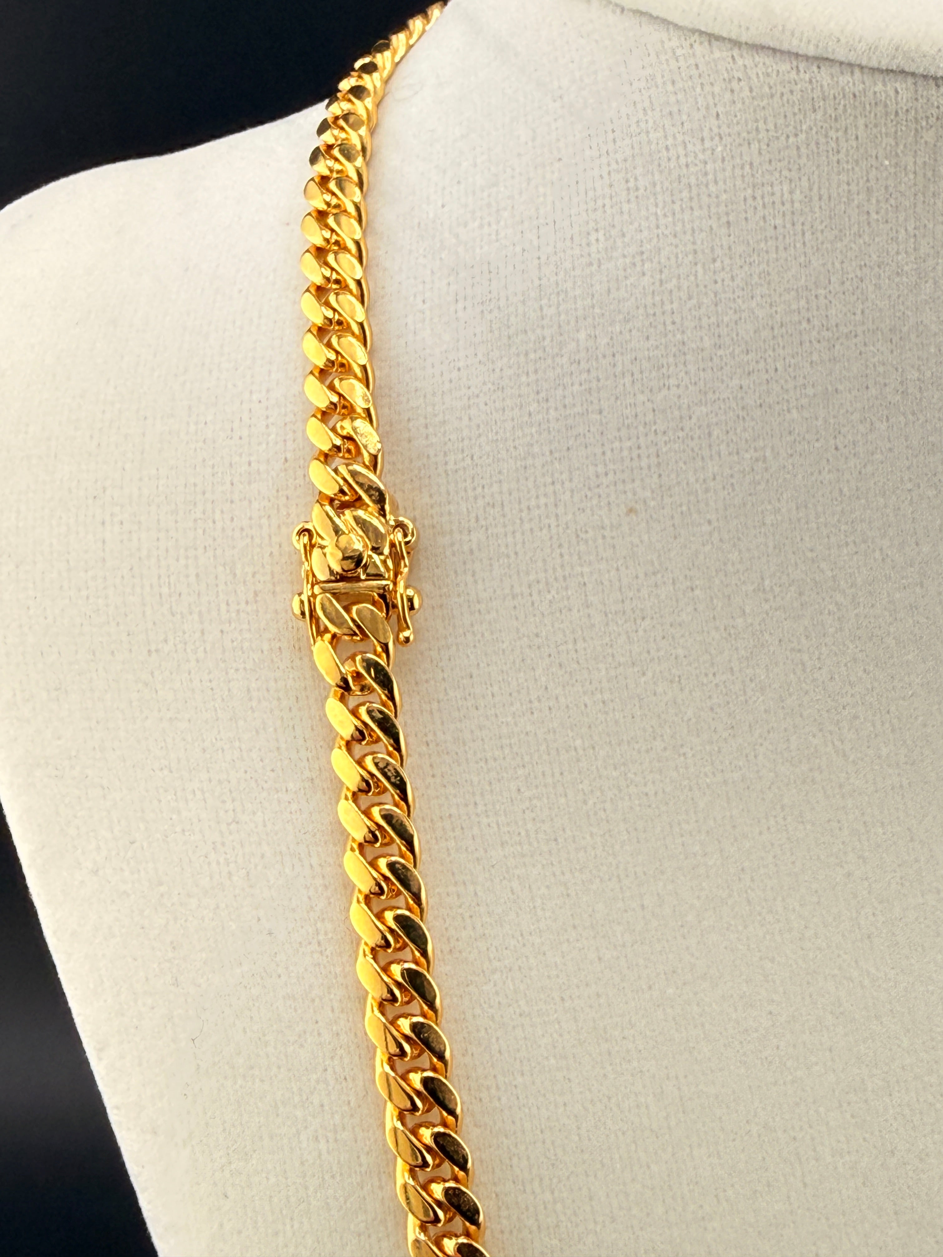 14Kt Gold Bonded over Sterling Silver Cuban Link Chain Necklace