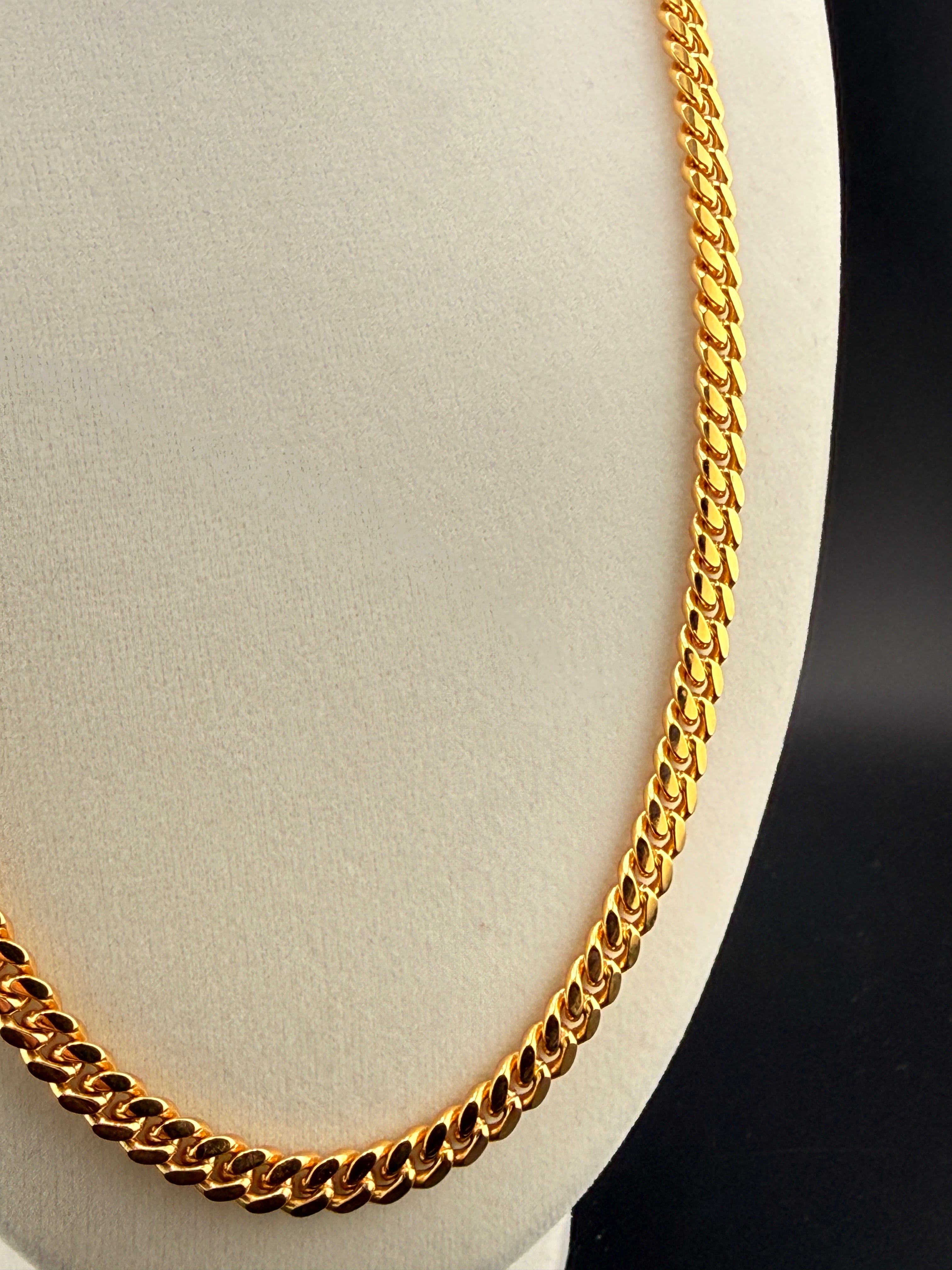 14Kt Gold Bonded over Sterling Silver Cuban Link Chain Necklace