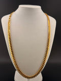 14 Kt Gold Bonded over Solid 925 Sterling silver Cuban Link Chain Necklace