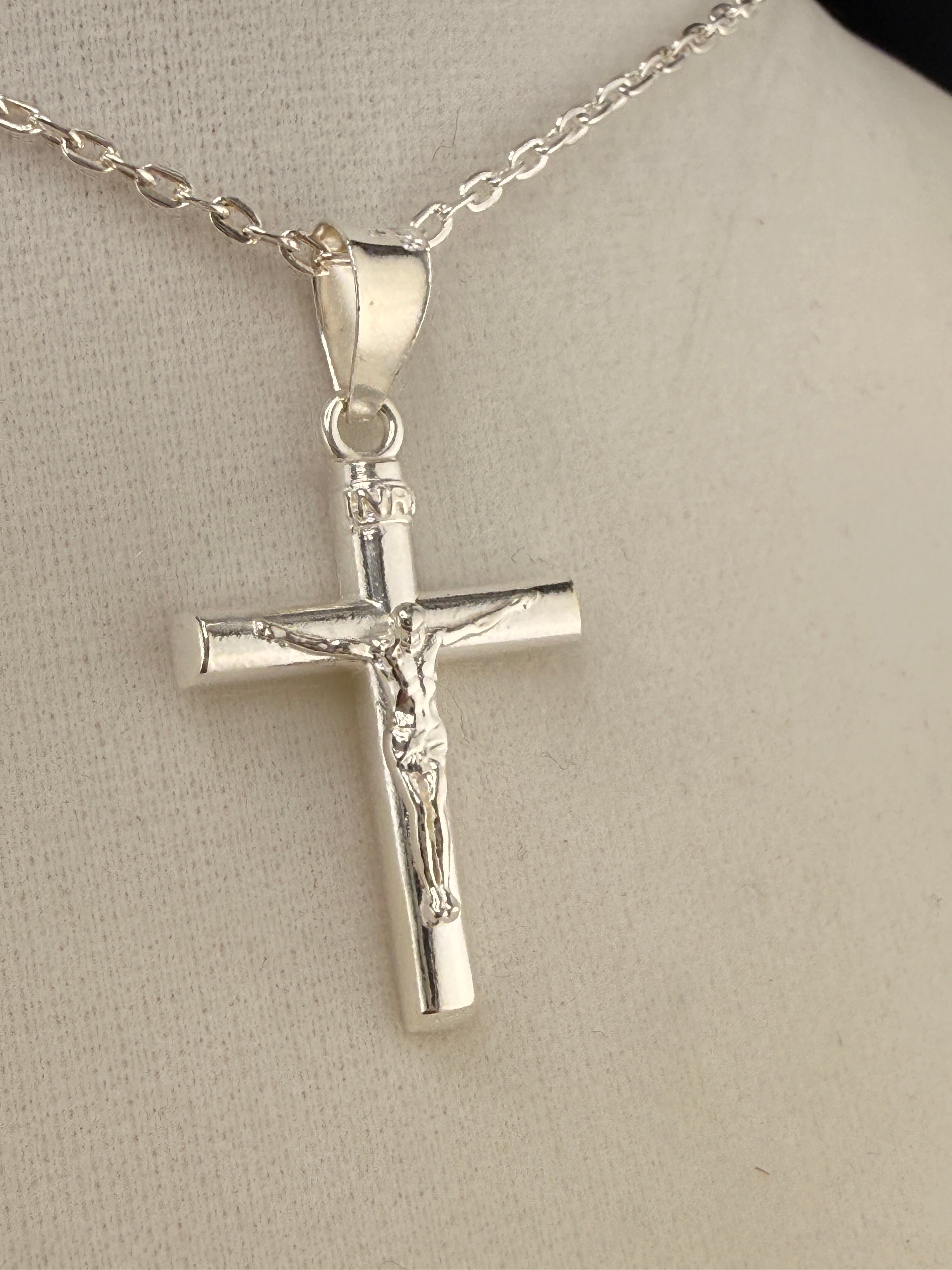 .925 Sterling Silver Cross Pendant – 1.5 Inch