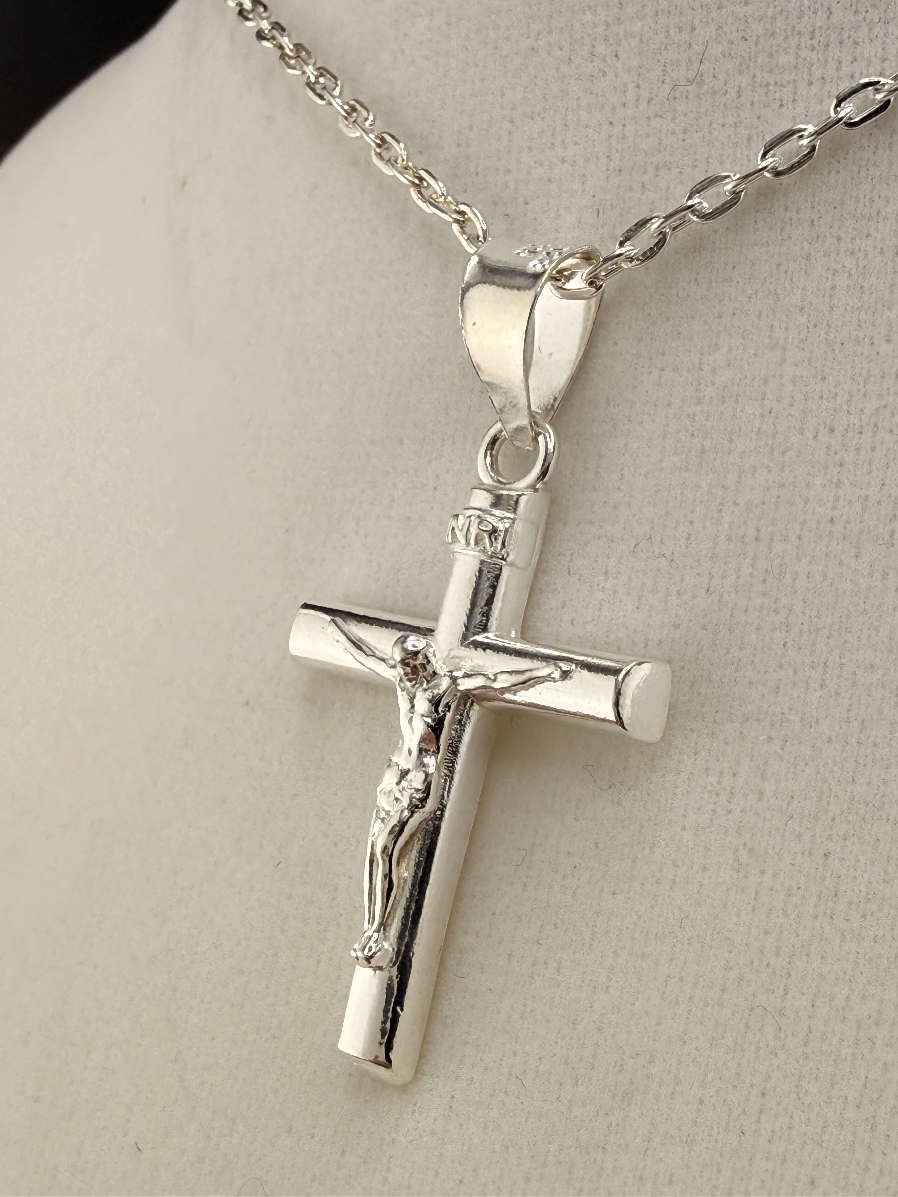 .925 Sterling Silver Cross Pendant – 1.5 Inch