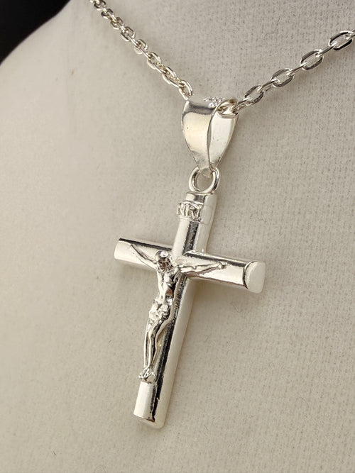 .925 Sterling Silver Cross Pendant – 1.5 Inch