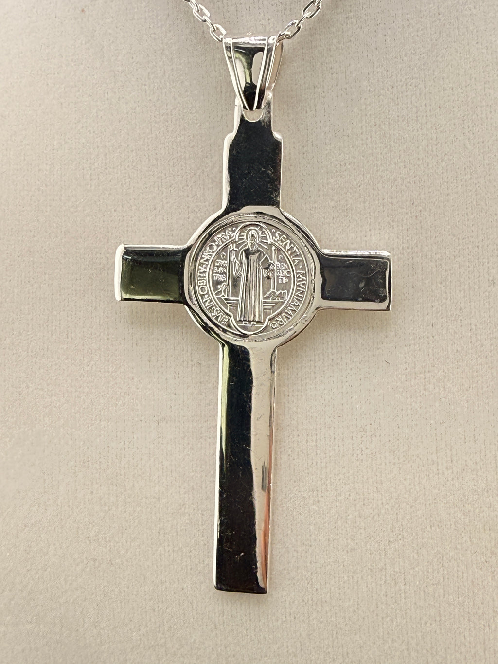 .925 Sterling Silver Cross Pendant – 3.5 Inch