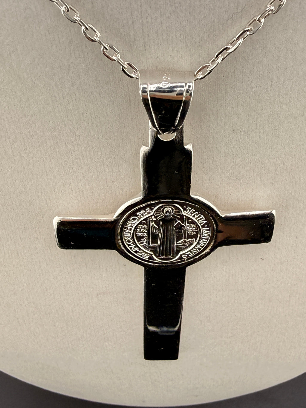.925 Sterling Silver Cross Pendant – 3.5 Inch