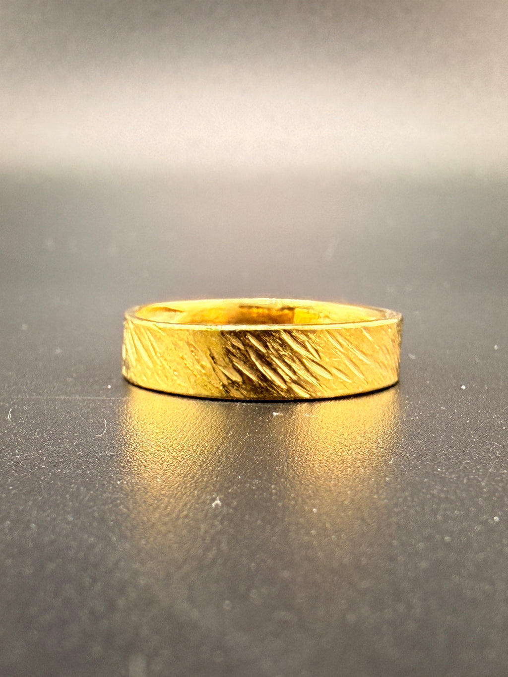 14K Gold Bonded Handcrafted Gold Band – .925 Sterling Silver, Size 10.5