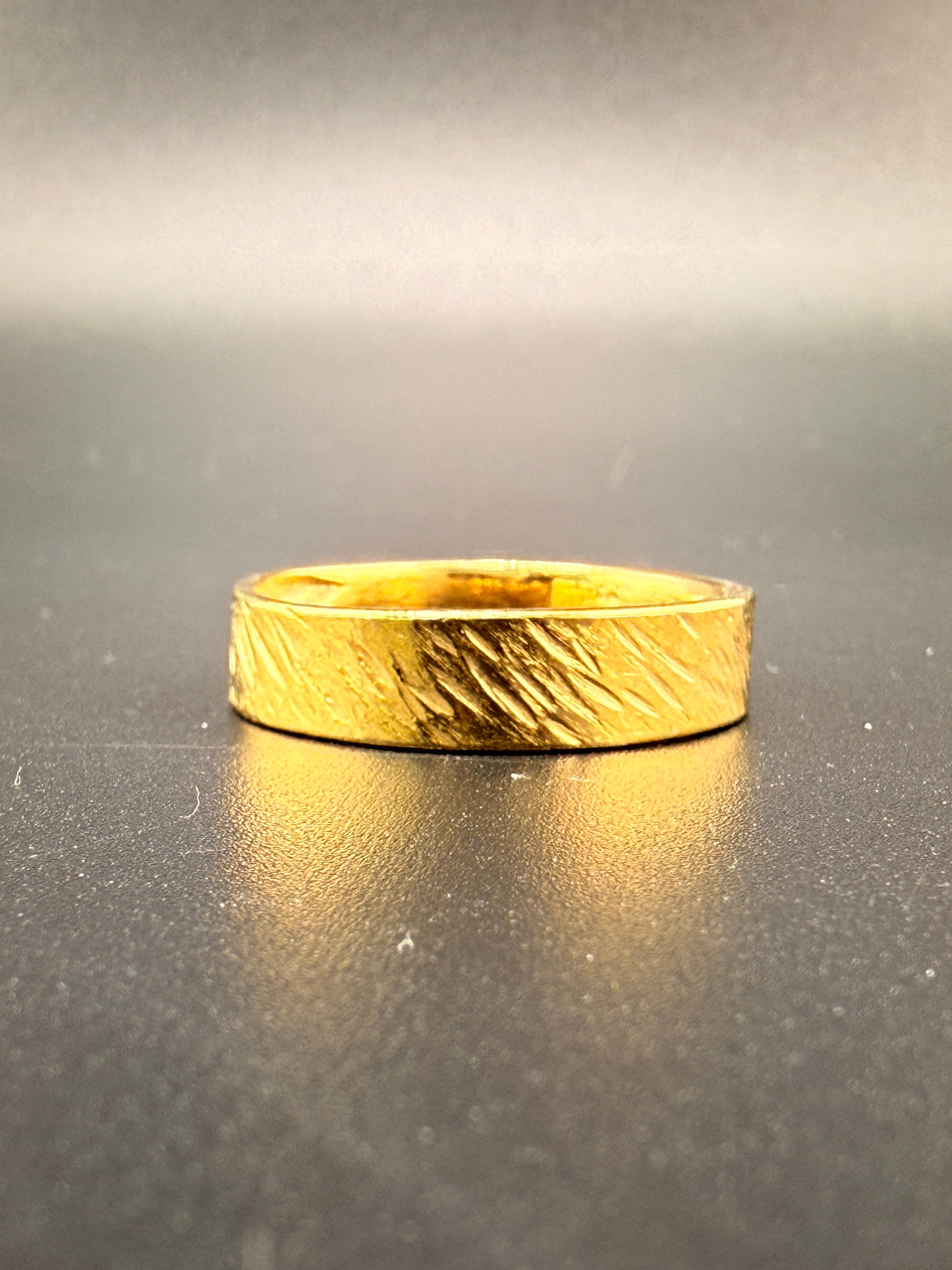 14K Gold Bonded Handcrafted Gold Band – .925 Sterling Silver, Size 10.5