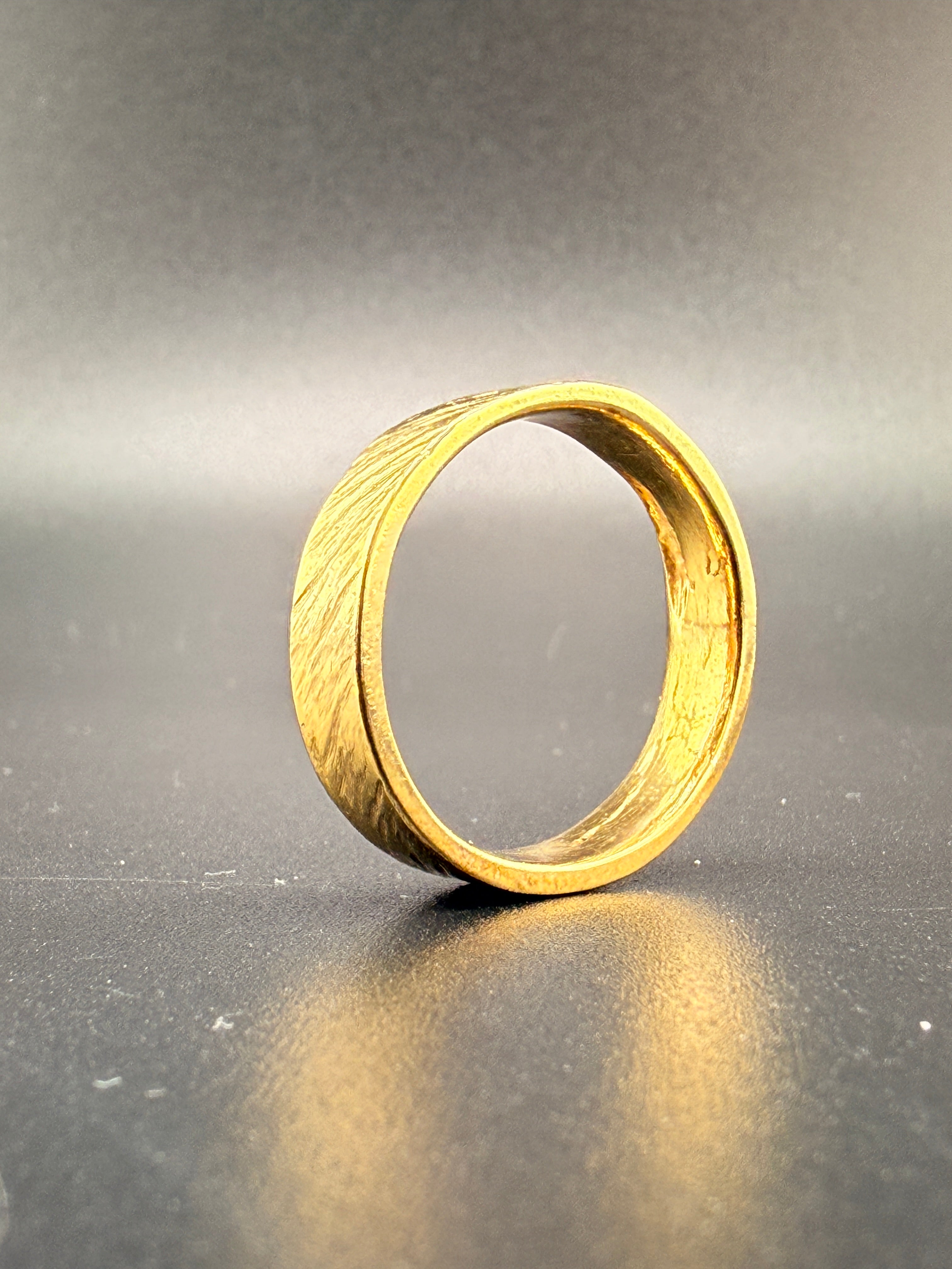14K Gold Bonded Handcrafted Gold Band – .925 Sterling Silver, Size 10.5