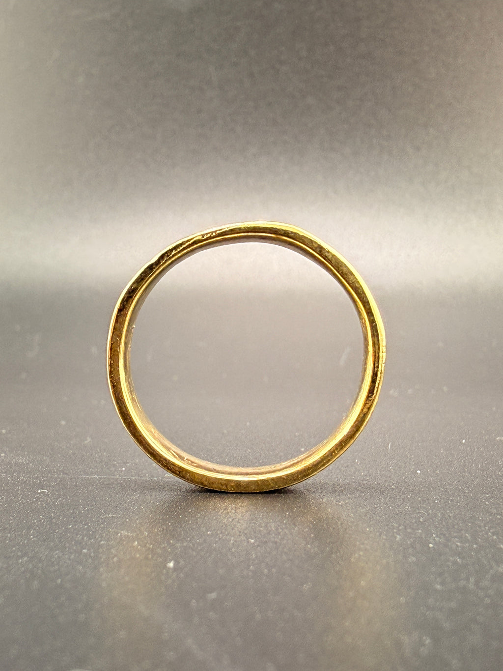 14K Gold Bonded Handcrafted Gold Band – .925 Sterling Silver, Size 10.5