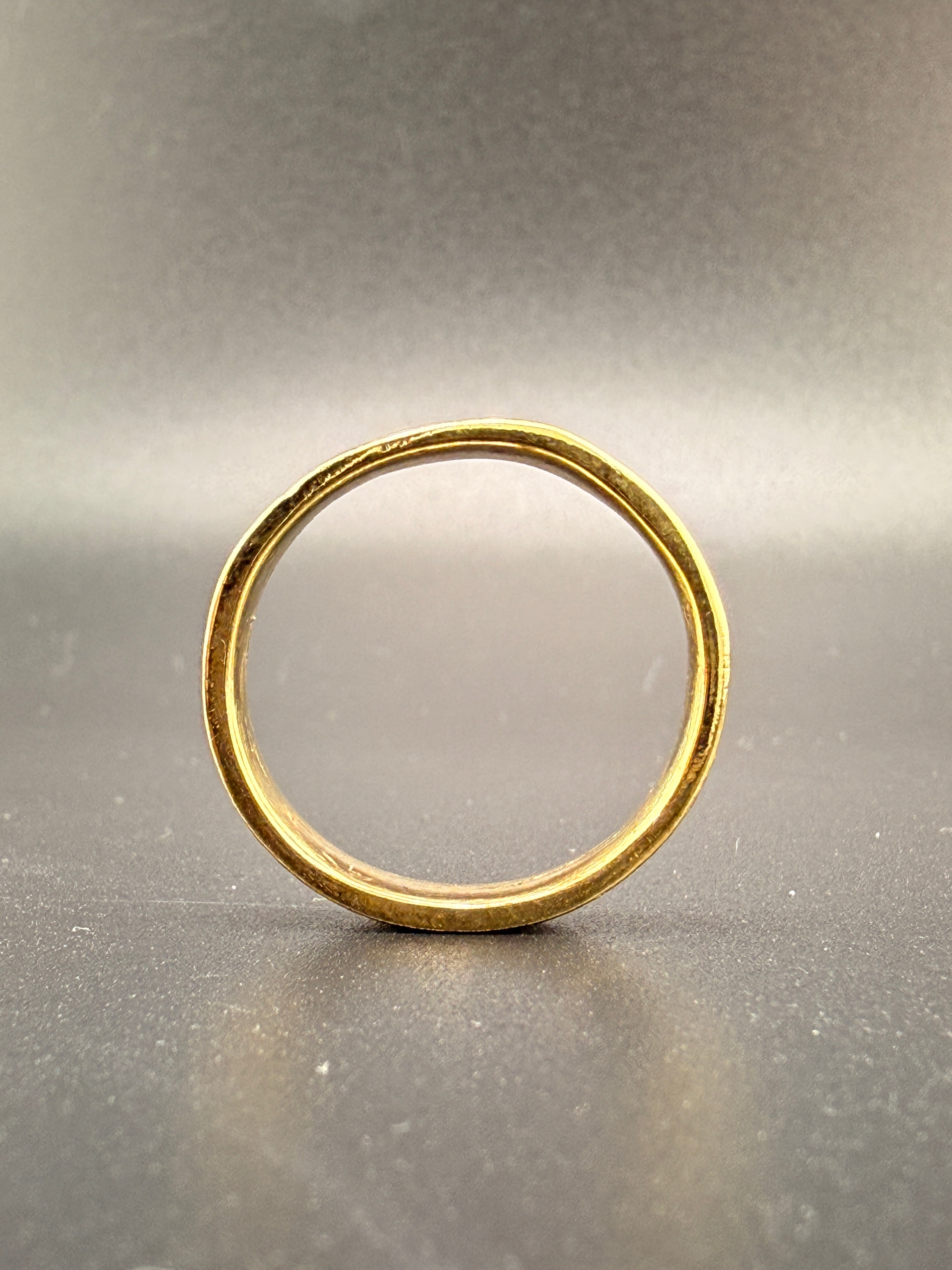 14K Gold Bonded Handcrafted Gold Band – .925 Sterling Silver, Size 10.5